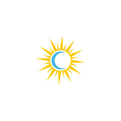 Fototapeta premium sun ilustration logo vector template.