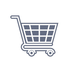 Shopping icon with isolated on a white background(shopping cart). vector illustration elements