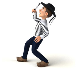 Fun 3d cartoon breton character