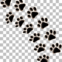 Dog or cat footprint icon on a white background