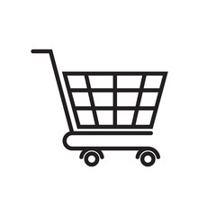 Shopping icon with isolated on a white background(shopping cart). vector illustration elements