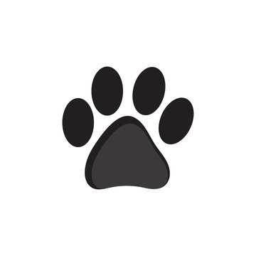 Dog or cat footprint icon on a white background