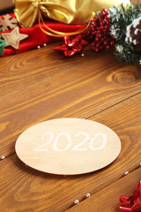 Background for the celebration of the new year 2020.
