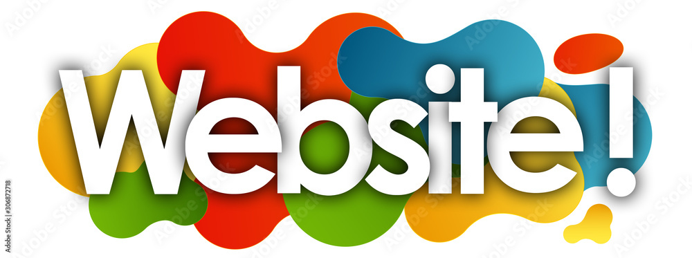 Poster website in color bubble background