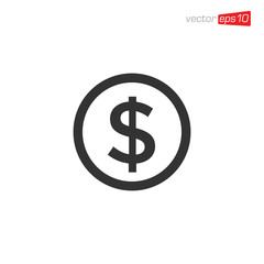 Dollar Money Icon Design Vector