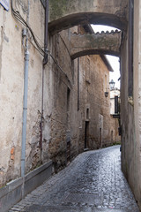  Medieval street in the old town of Orvieto, Italy