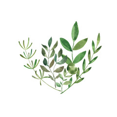 Flower Leaf Plant Frame modern Botanical composition