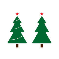 Christmas tree vector icon. Filled flat sign for mobile concept and web design. Christmas tree with star glyph icon. Symbol, logo illustration. Vector graphics