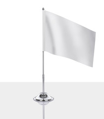 Blank table flag on white background, suitable for design, mockup