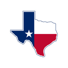 Texas map. Texas map icon. Texas symbol