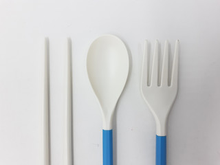 Beautiful Cute Luxury Modern Plastic Ceramics Folded Compact Detachable Eating Cutlery Spoon Fork...