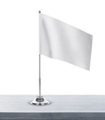 Blank table flag on white background, suitable for design, mockup