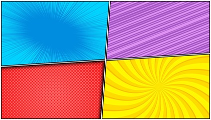 Comic colorful composition