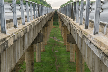 Obraz premium Reunification Highway, interior on two Highway lanes, North Korea