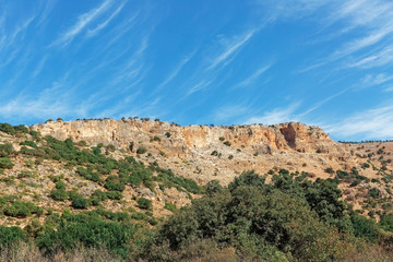 Fototapeta na wymiar Landscape and rocks in northern Israel