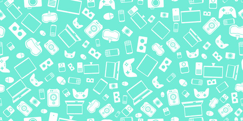 Gadgets and devices seamless pattern