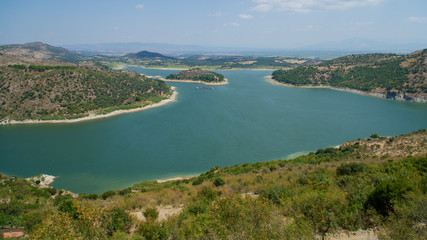 Kestel reservoir. Used for irrigation. Ancient city of Pergamon, Pergamon. Izmir Turkey.