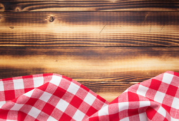 checked cloth napkin or tablecloth