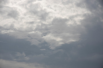 stormy weather and fluffy clouds