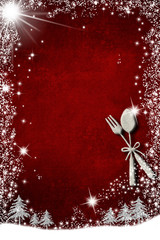 Background for write Christmas or winter menu