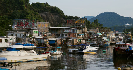 Fototapeta na wymiar Hong Kong sea village