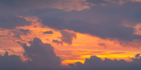 Colorful tropical sky at sunset