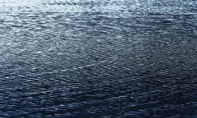 Dark blue water surface with ripple pattern
