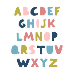 Positive colorful alphabet for children
