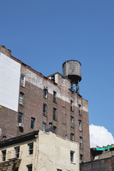 Water tanks in the city of New York, Manhattan.