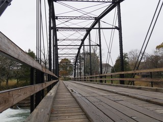 War Eagle bridge, an attraction in Arkansas listed in the National Register of Historic Places.