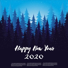 Fototapeta na wymiar New Year Flyer Template .2020.