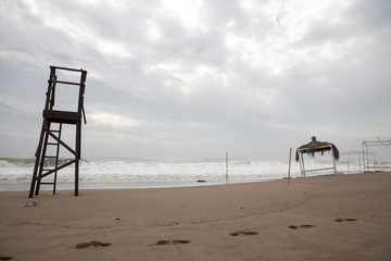 winter on a tropical beach