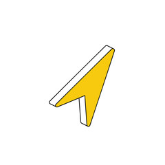 GPS arrow. Vector 3d isometric, color web icon, new flat style. Creative illustration design, idea for infographics.
