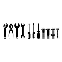 Screwdriver pliers wrench icon vector design symbol