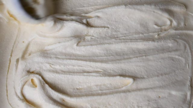 Texture ice cream Vanilla as background, Top view Food concept, Blank for design.