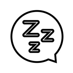 zzz vector icon. sleep illustration symbol or sign. comic logo.