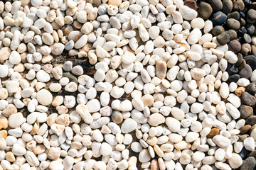 Sea stone background (texture).Relaxing pebbles background for nature pattern concept.