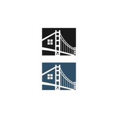 modern bridge logo design concept