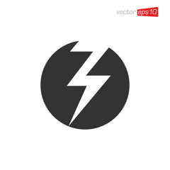 Electrical Thunder Icon Design Vector