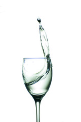 Glass with water isolated on a white background