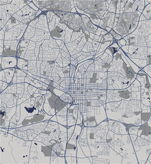 map of the city of Raleigh, USA