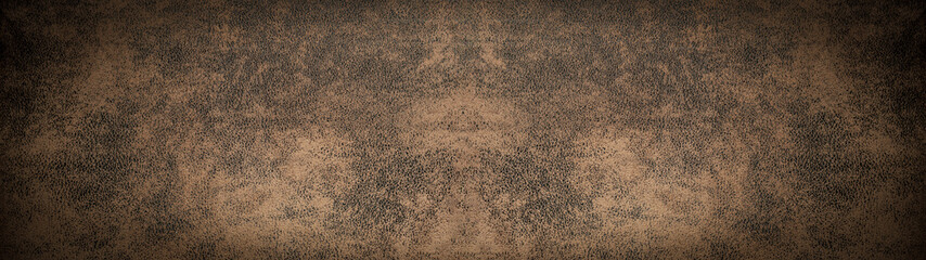 old brown rustic leather texture - background banner panorama long