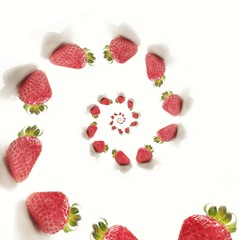 Fototapeta na wymiar strawberries in the shape of heart