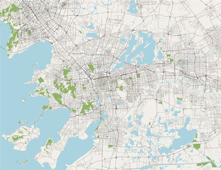 Fototapeta na wymiar map of the city of Suzhou, China