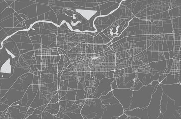 Fototapeta premium map of the city of Jinan, China