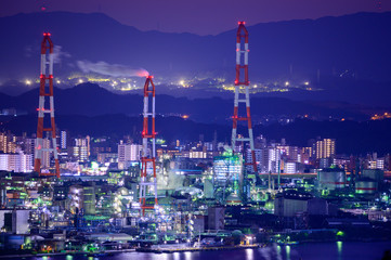 Fototapeta premium 北九州工業地帯の夜景（福岡県）