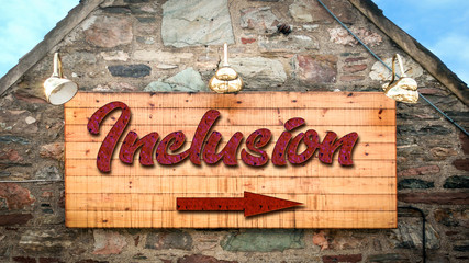 Obraz premium Street Sign to Inclusion