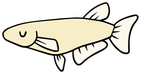 シンプルなメダカのイラスト_眠り顔