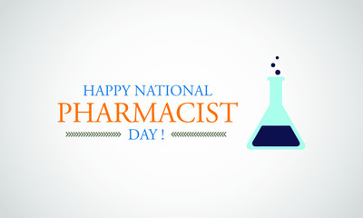 Vector illustration on the theme of National Pharmacist Day on January 12th.