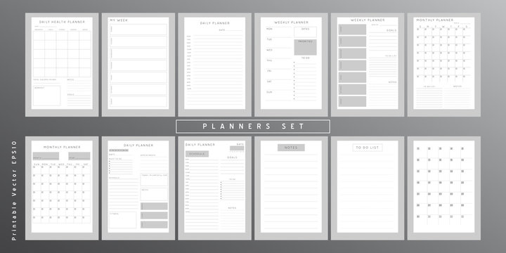 Planner sheet vector